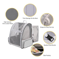 GixDix expandable cat backpack removable pad offers cozy rest on the go.