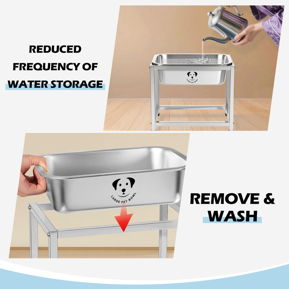 GIXSEGIE full-metal stand dog bowl with durable, stable construction.