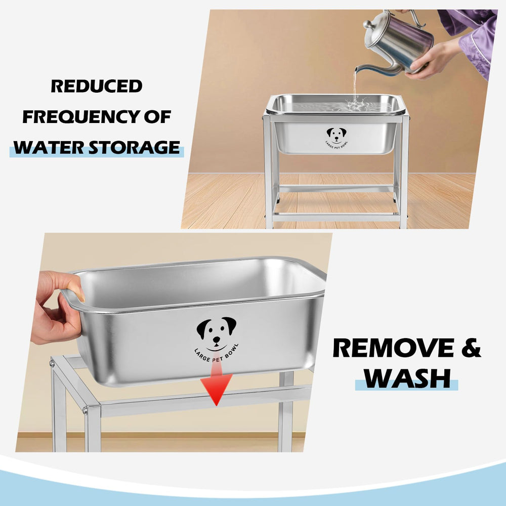 GIXSEGIE 1.25 gallon capacity keeps water available for multi-pet households.