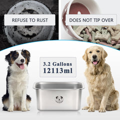 GIXSEGIE bowl features a wide opening for easy filling and refills.