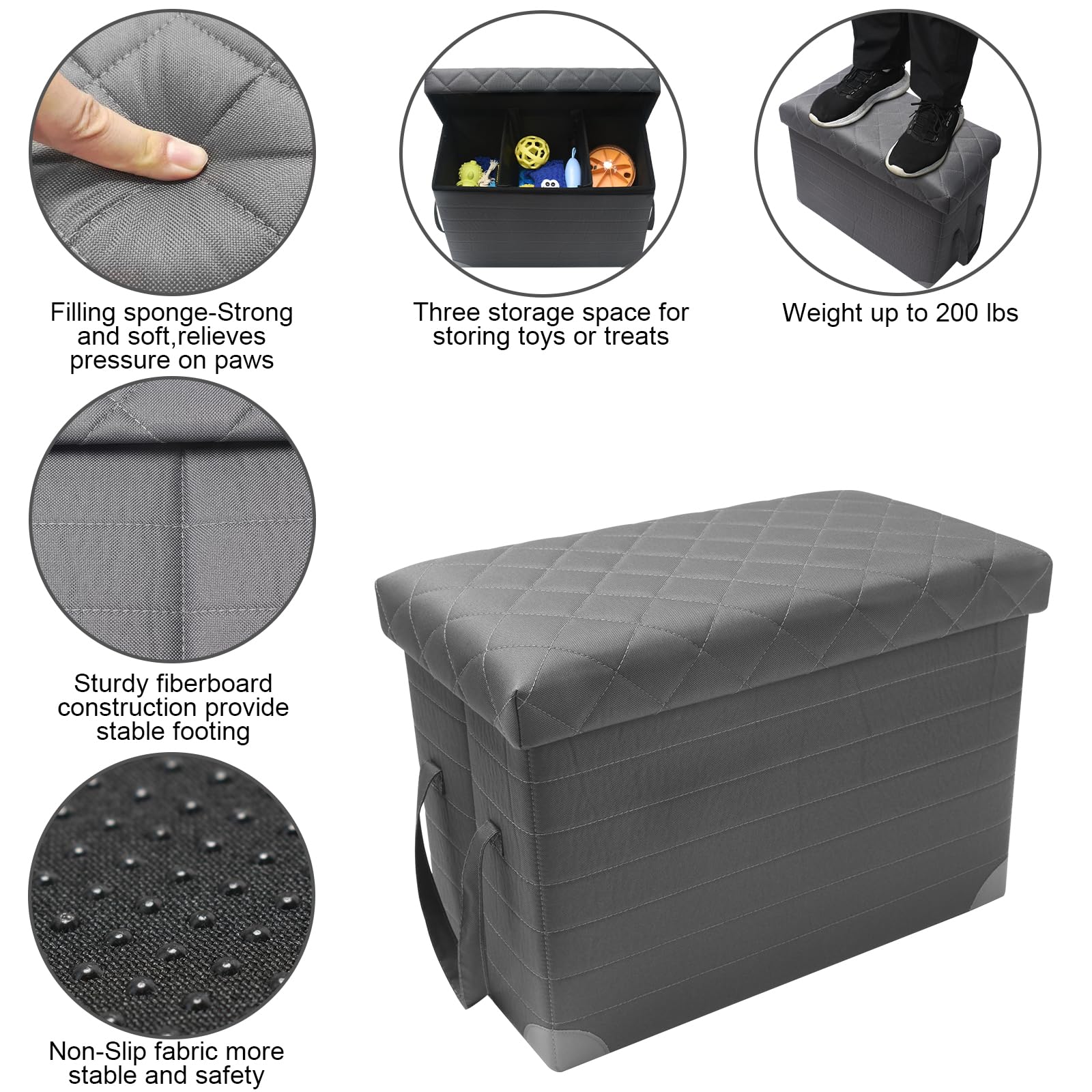 GJEASE non-slip bottom and firm sides prevent sliding and shifting during drives.
