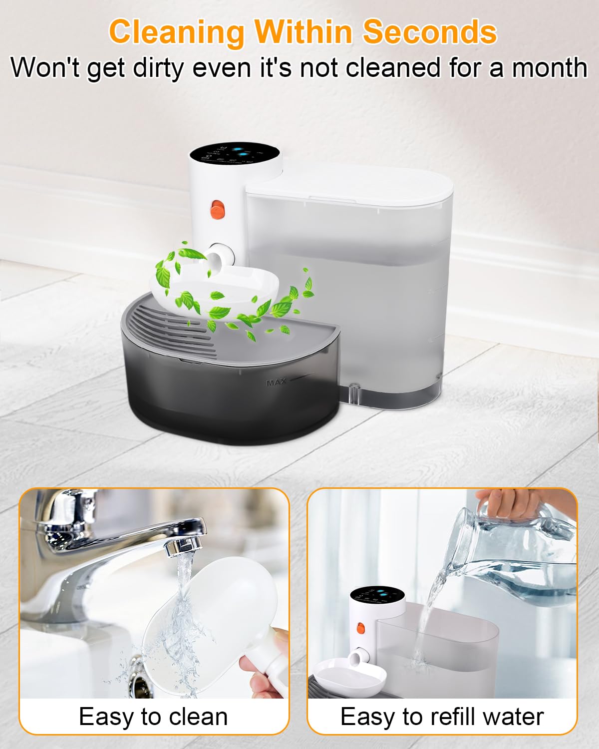 GJEASE ultra-quiet operation ensures a quiet home environment for pets.