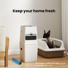 GKJ cat litter trash can 7 layer EVOH liner traps odors