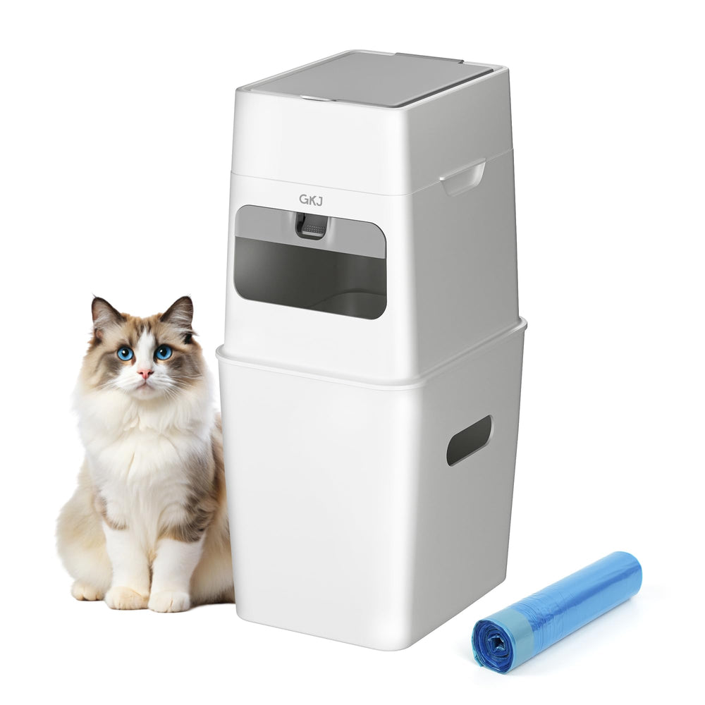 GKJ cat litter trash can lid closes tightly to lock in odors