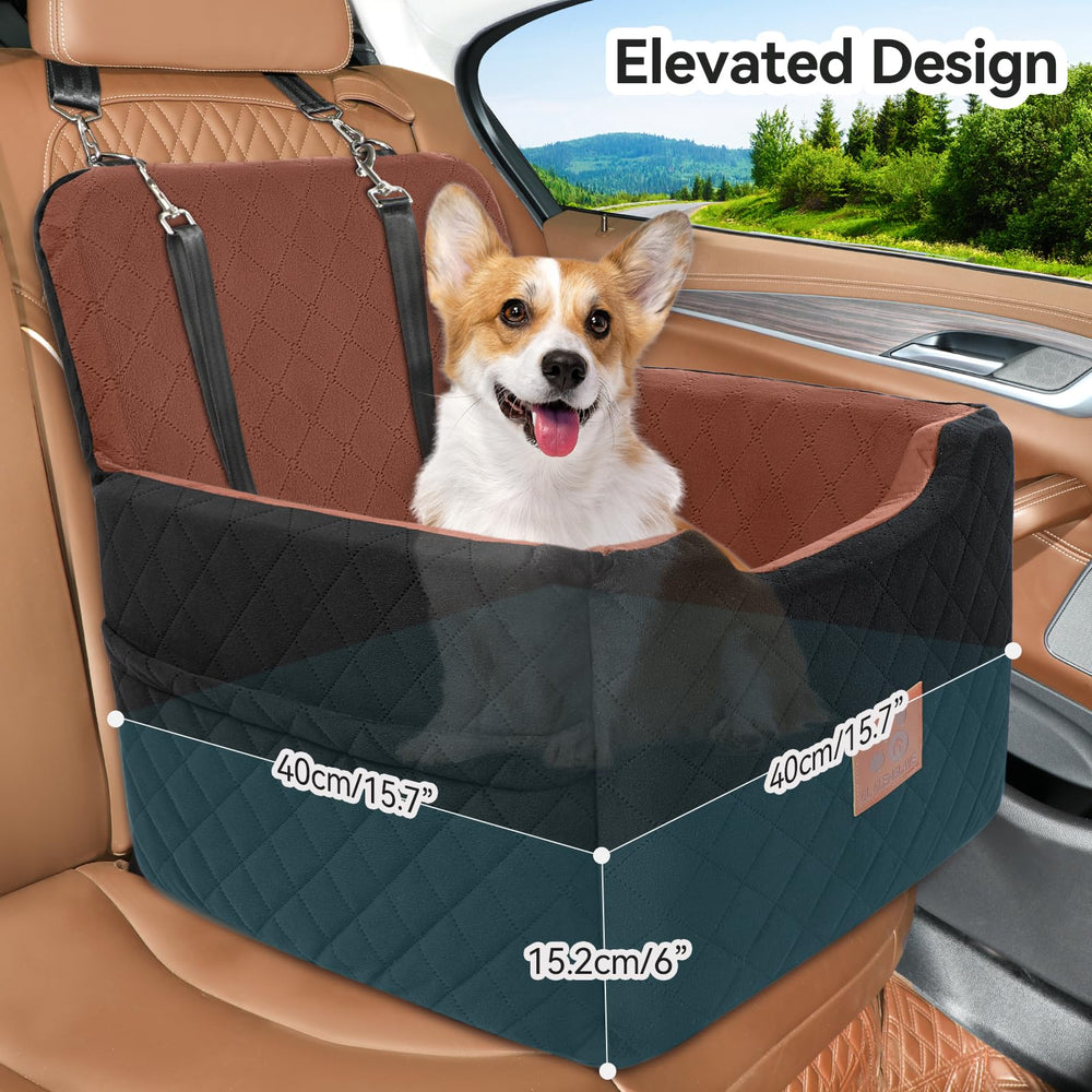 GL GLENSLAVE dog car seat back view emphasizes detachable cover for easy cleaning