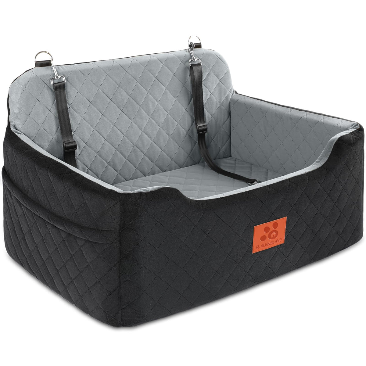 GL GLENSLAVE dog car seat with elevated view for better visibility and comfort on car trips