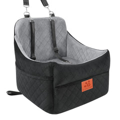 GL GLENSLAVE dog car seat front view demonstrates secure booster seating for pets on road trips.