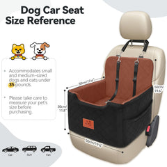 GL GLENSLAVE dog car seat side view highlights memory foam cushion for stability