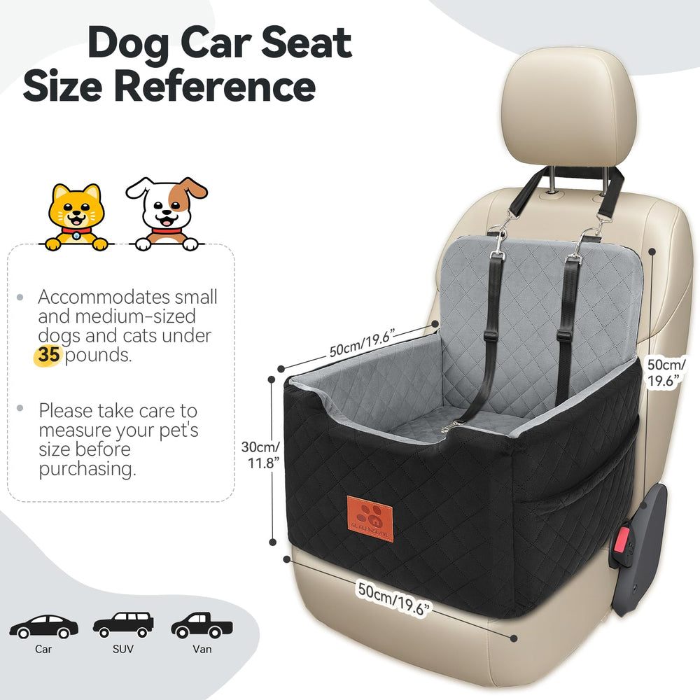GL GLENSLAVE memory foam dog seat provides soft, supportive comfort on every ride.