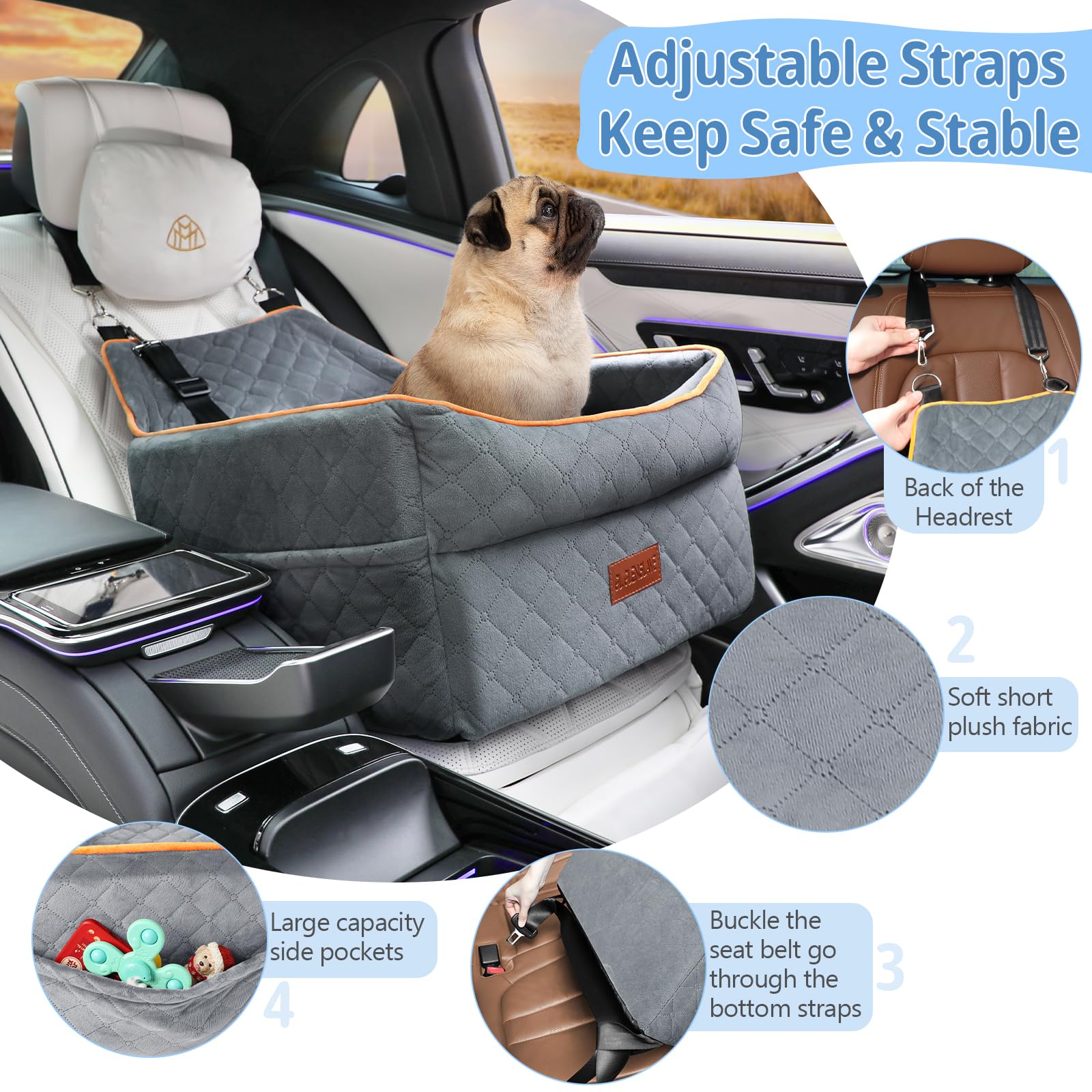 GL GLENSLAVE storage pockets side view for toy and snack organization