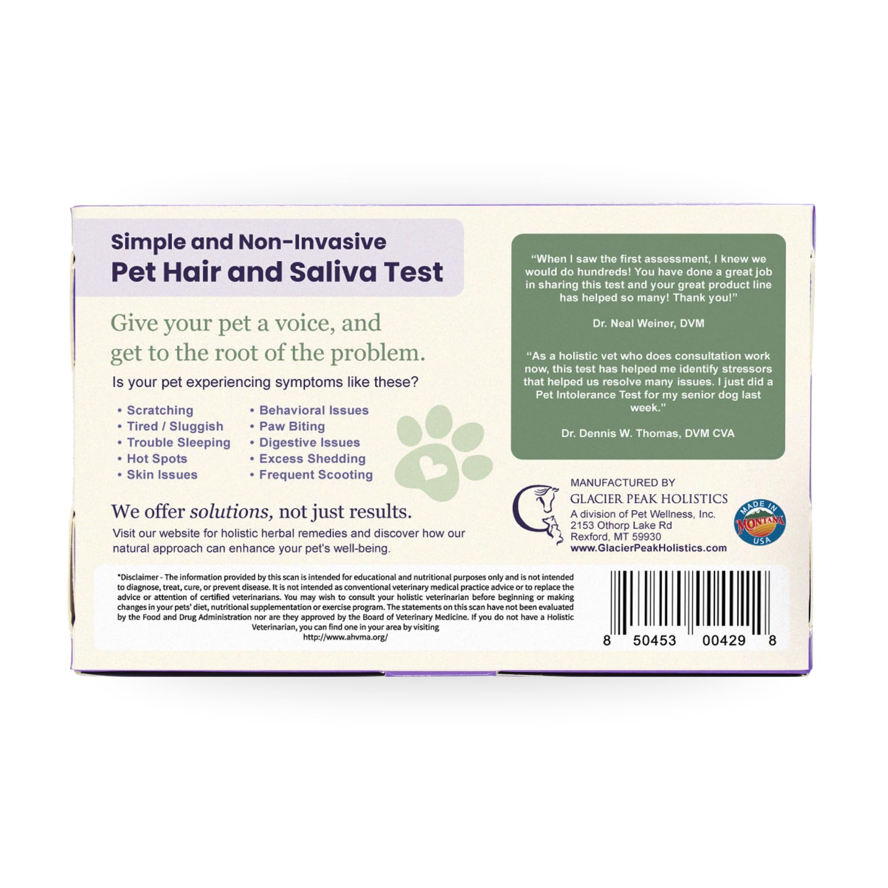Glacier Peak Holistics non-invasive testing provides pet health insights