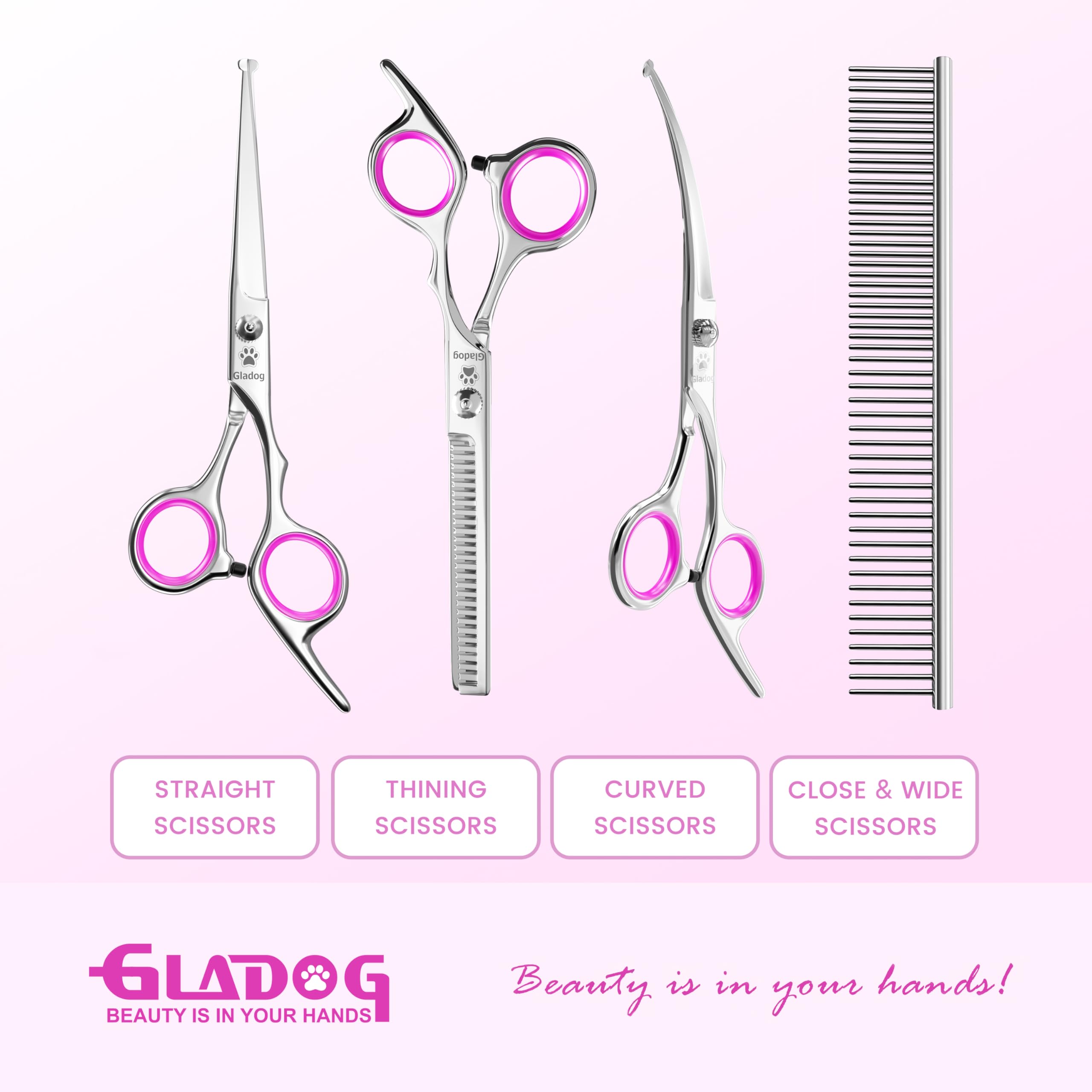 GLADOG 4CR titanium-coated blades in-action deliver durable sharpness.