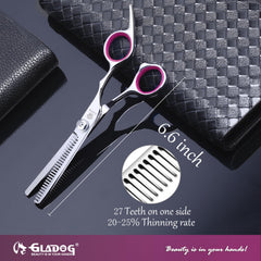 GLADOG curved scissors image highlights versatile shaping for dogs and cats.