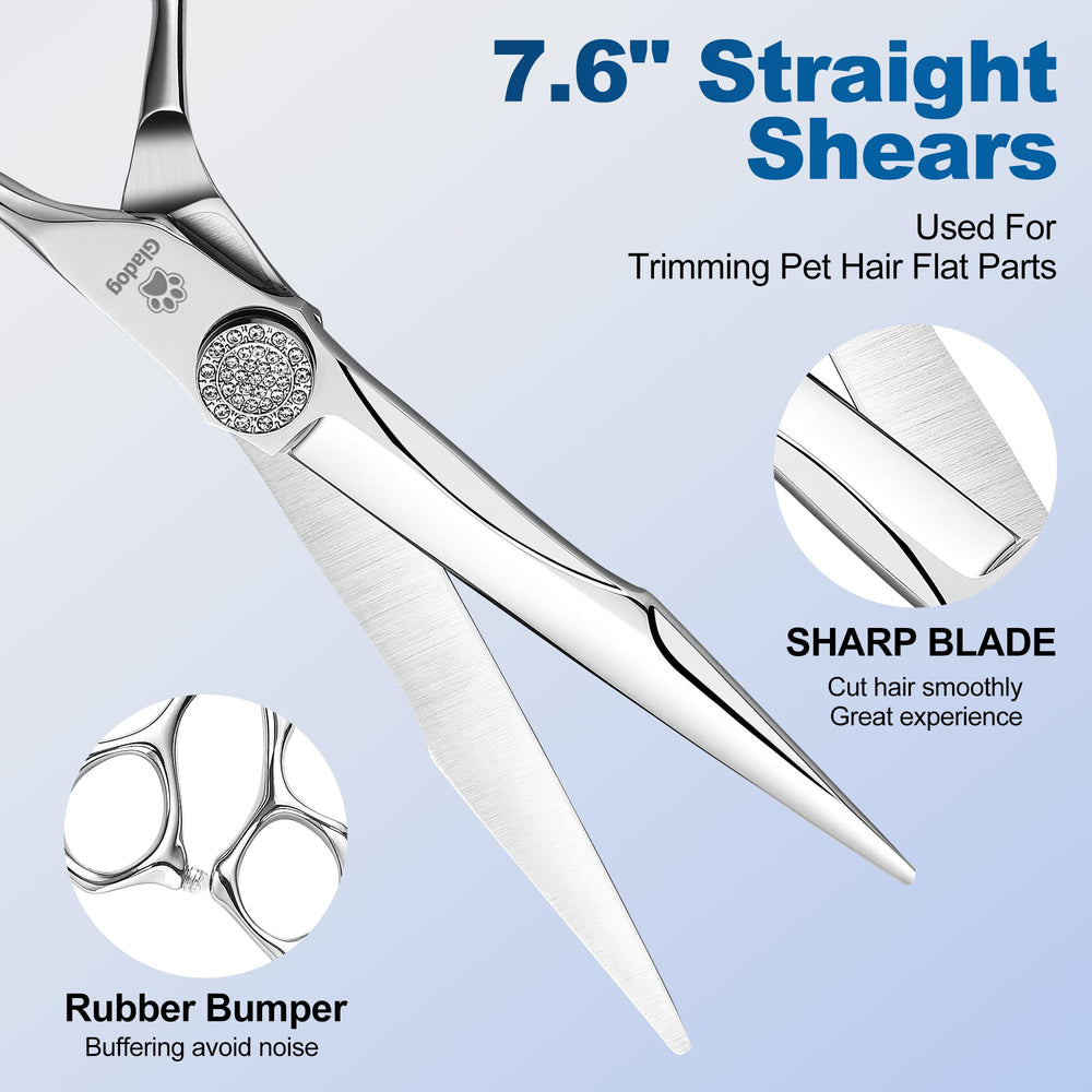 GLADOG curved scissors 7-inch for natural curves and smooth transitions
