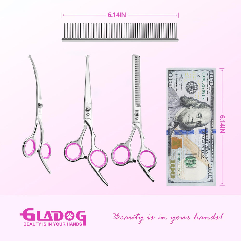 GLADOG ergonomic handle design reduces fatigue during long grooming sessions.