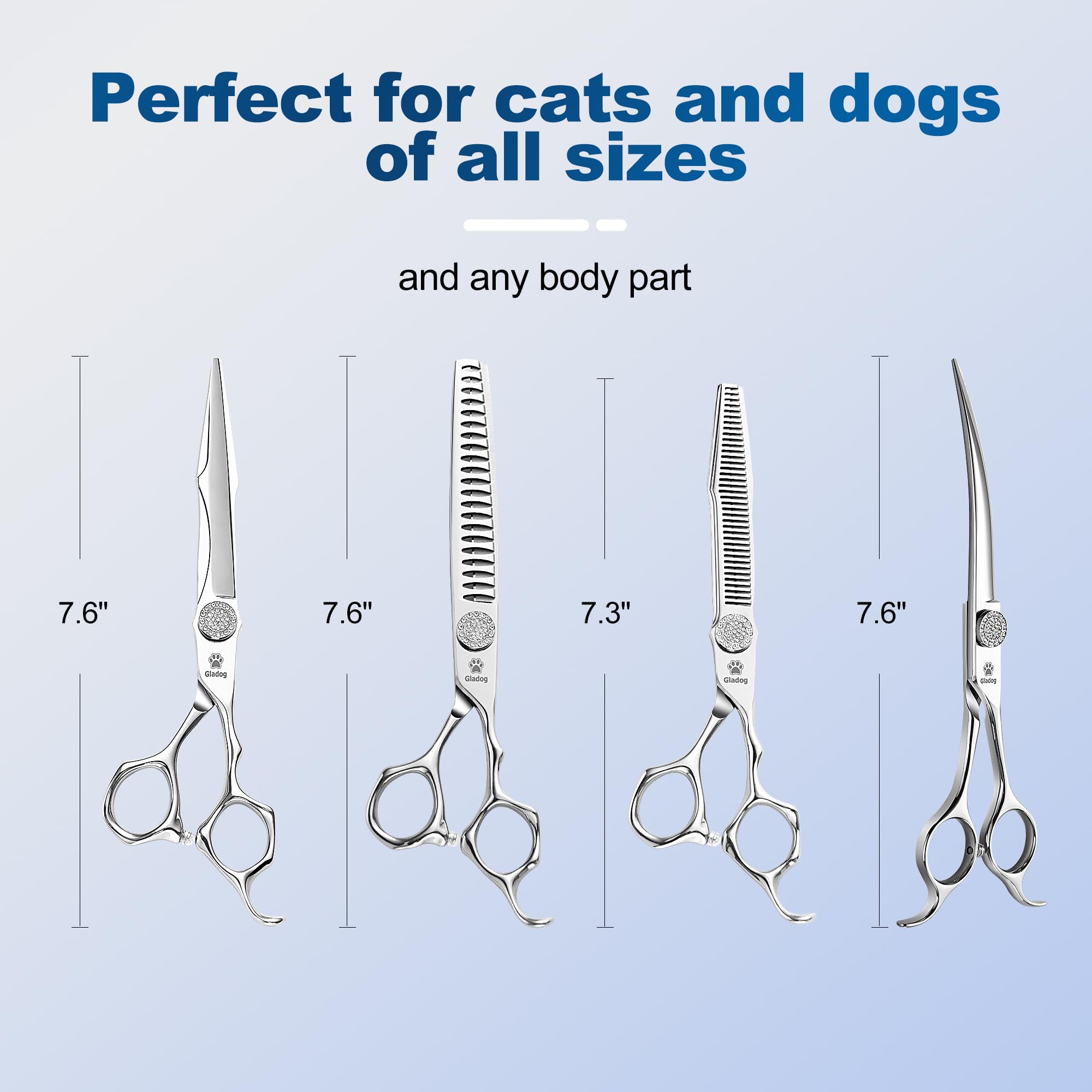 GLADOG grooming kit comb for prep and finishing touches
