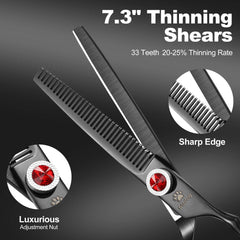 GLADOG Pro Black Curved Scissor helps finish with smooth natural curves.