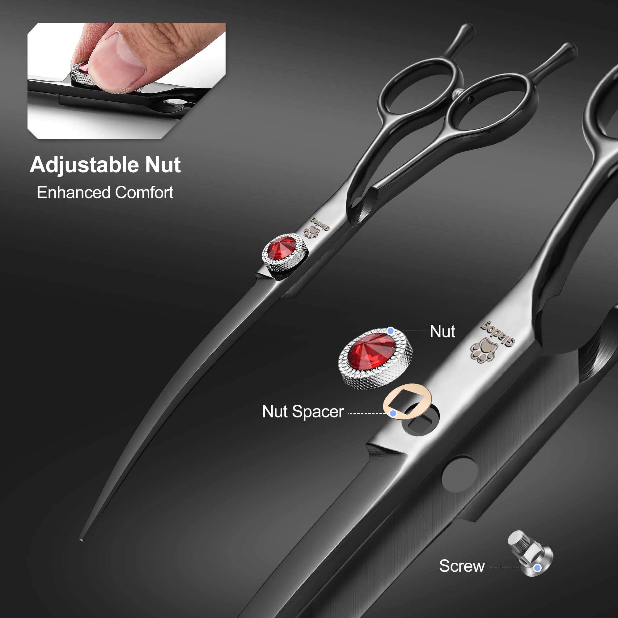 GLADOG Pro Black Thinning Shear enhances texture with controlled thinning.