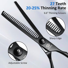 GLADOG professional 6.5-inch curved shears with ergonomic grip for curve trimming.