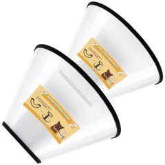 GLADOG soft dog cone collar packaging front view shows two-piece set for exact sizing