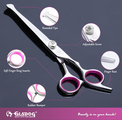 GLADOG straight scissors image shows clean cuts for precise trims.