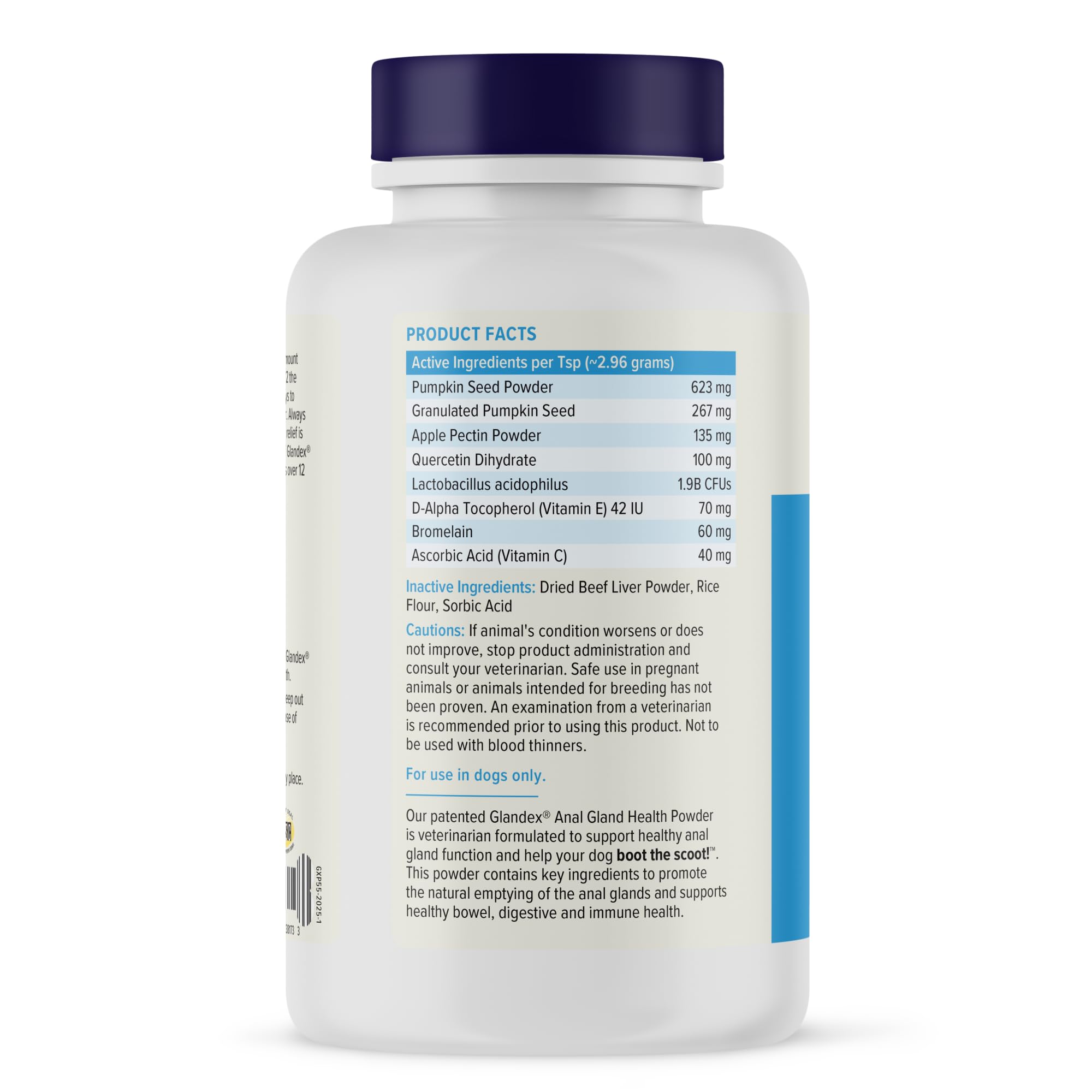 Glandex digestive enzymes and probiotics graphic emphasizing gut-friendly formula.