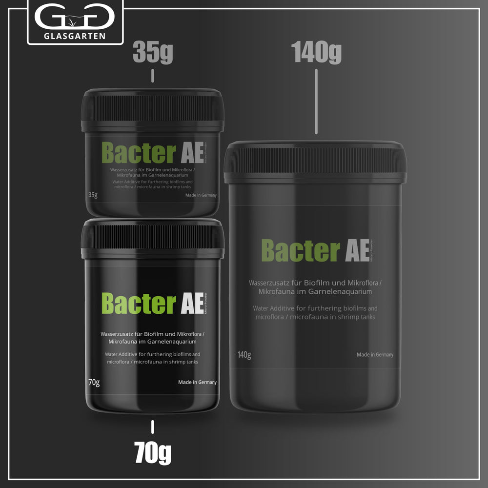 GlasGarten Bacter AE 70 g contents with included spoon ready to use.