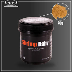 Close-up of GlasGarten Shrimp Baby Food powder-dispense enabling precise feeding.