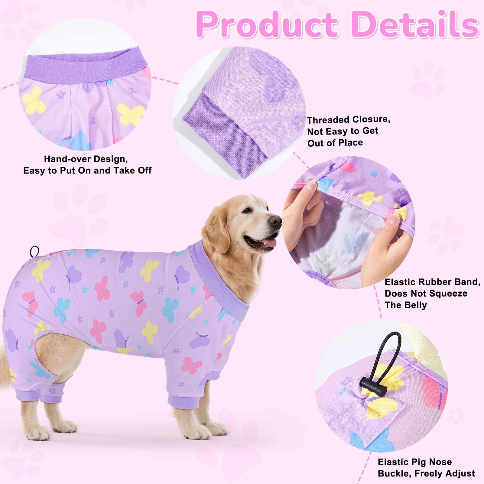 Glittme breathable dog PJs fabric closeup showing soft material
