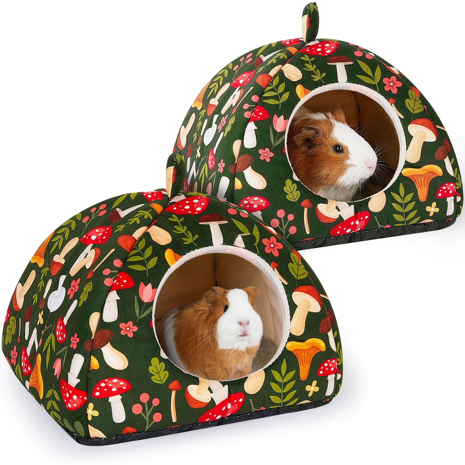 Glittme guinea pig hideout 2Pack bed provides private cozy space for calm rest.