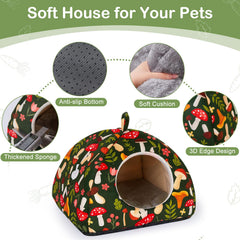 Glittme guinea pig hideout washable cover allows easy cleaning after scratch sessions.