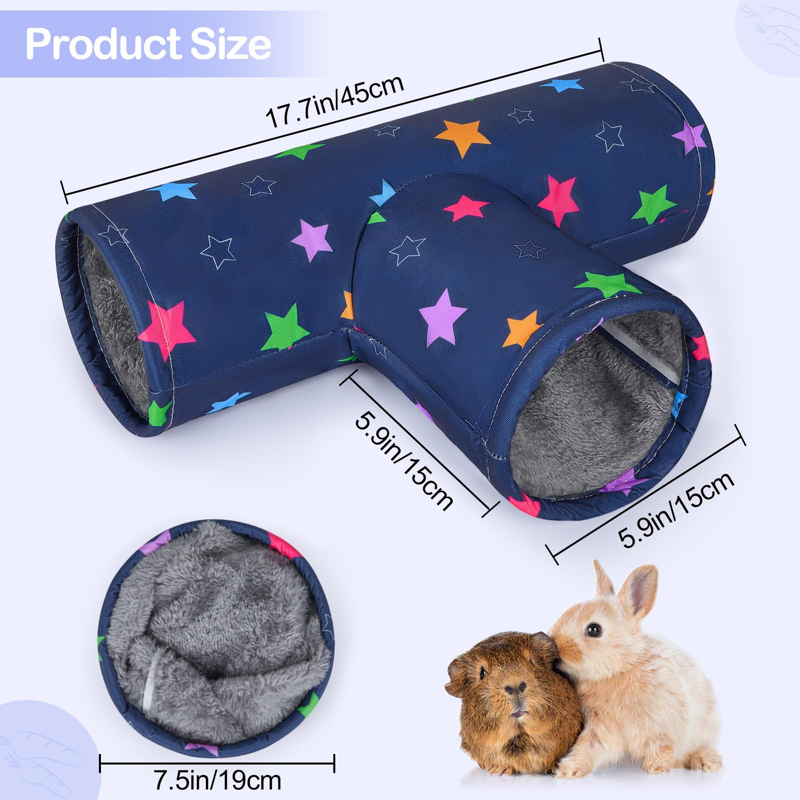 Glittme easy-clean tunnel is machine washable for busy owners.
