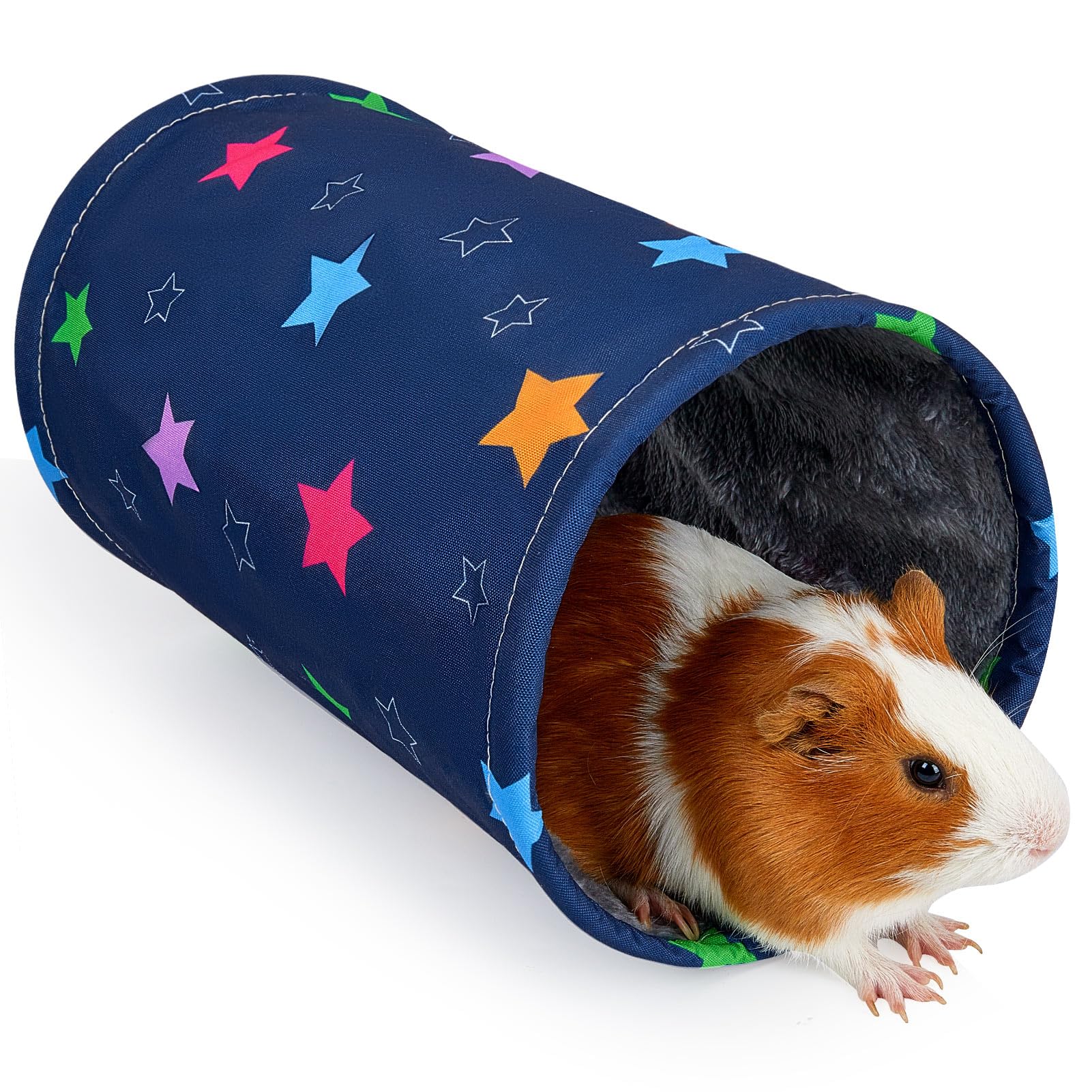 Glittme guinea pig tunnel folded-compact for travel and storage.