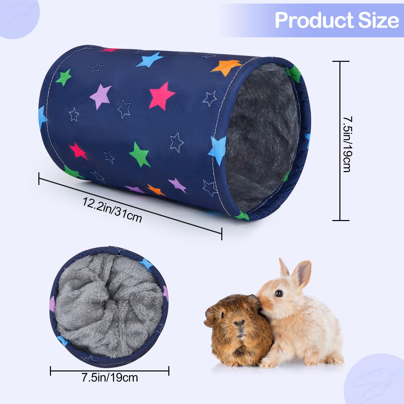 Glittme guinea pig tunnel in-use-play pets exploring and enjoying.