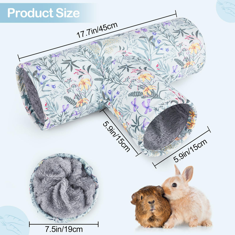 Glittme Guinea Pig Tunnel size 17.72 x 5.9 inches fits small pets comfortably.