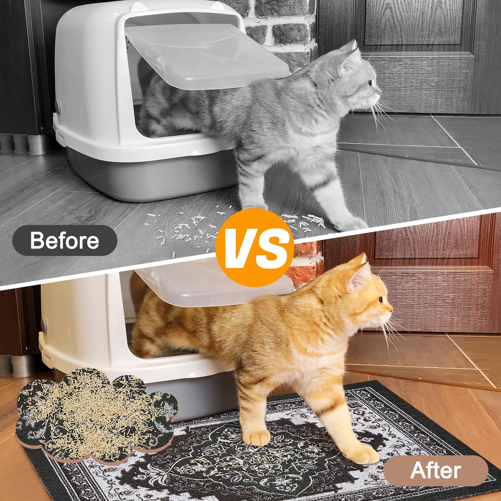 Glittme PVC suave ofrece comodidad para las patas del gato