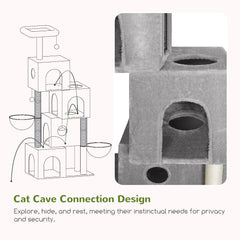 Globlazer interior tunnel connects condos for curious cats