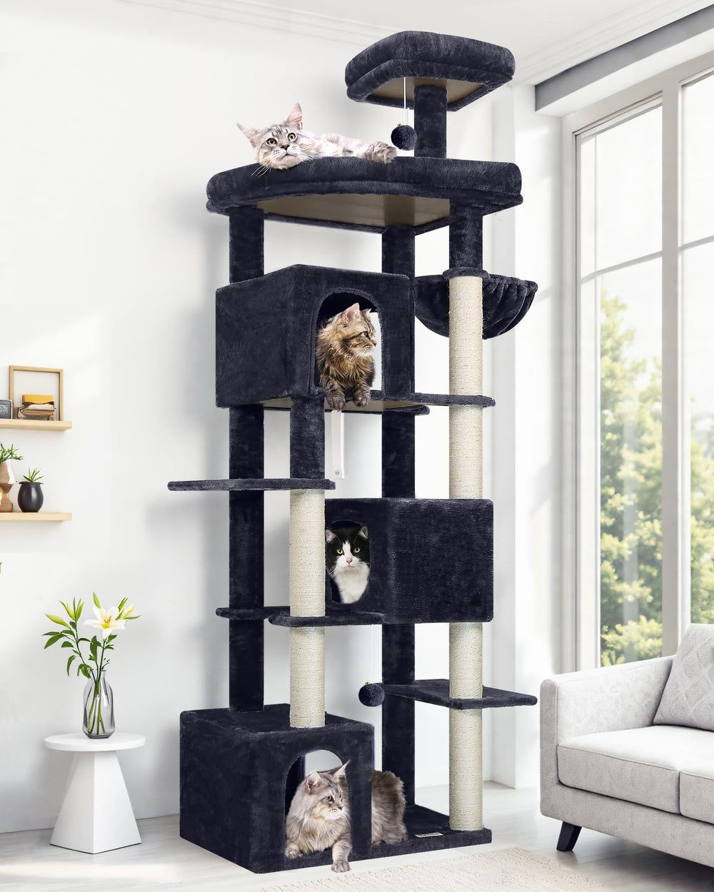 Globlazer 80-inch cat tree tall for multi-cat indoor play
