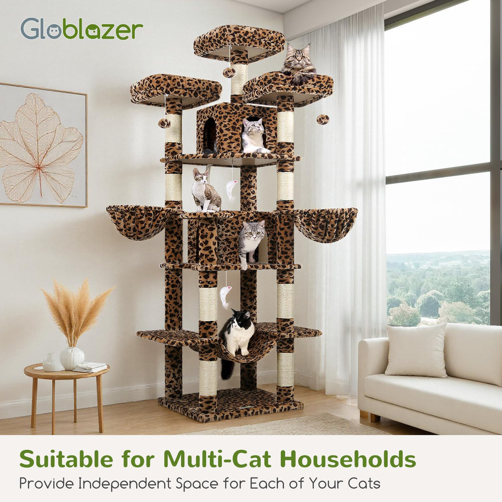 Globlazer Big Cat Tower hanging baskets add cozy sunken nooks for lounging and purring.