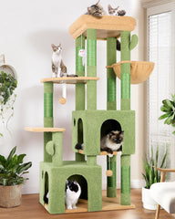 Globlazer Cactus Cat Tower top perch provides spacious lounging for large cats