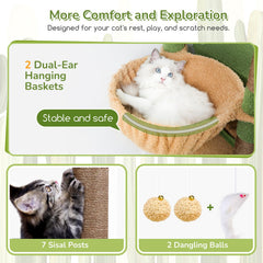 Globlazer cactus cat tree enlarged base demonstrates strong stability