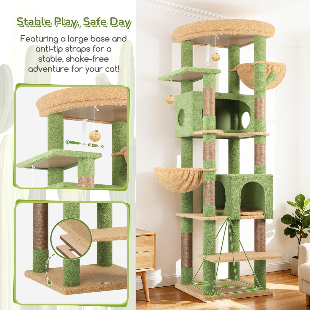 Globlazer cactus cat tree enlarged top perch for elevated lookout
