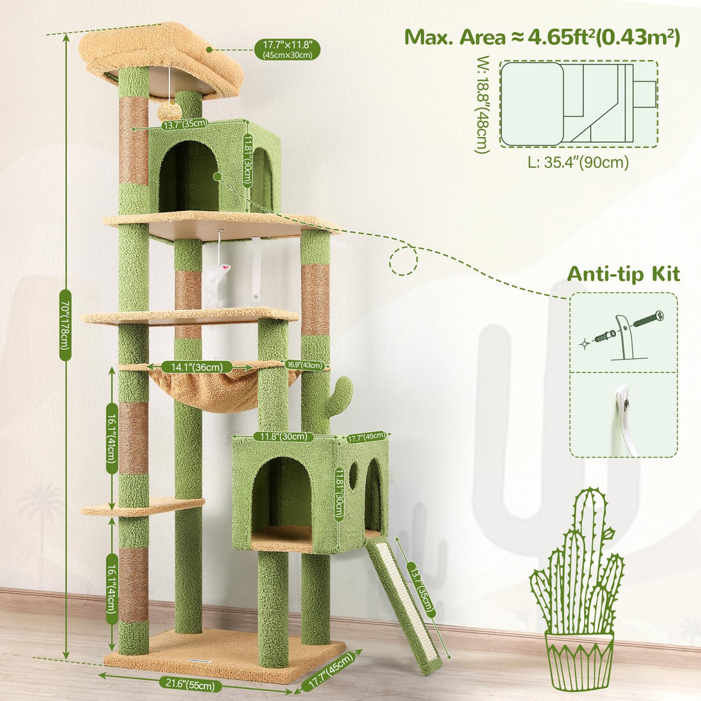 Globlazer cactus cat tree tower assembly—stable setup with heavy-duty base