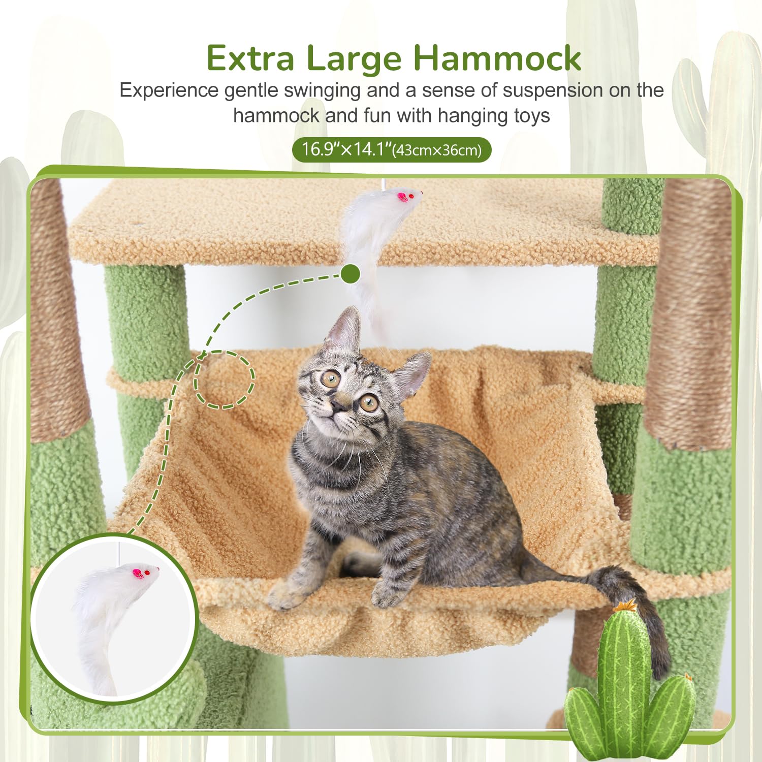 Globlazer cactus cat tree tower condos—private hideouts for multi-cat homes
