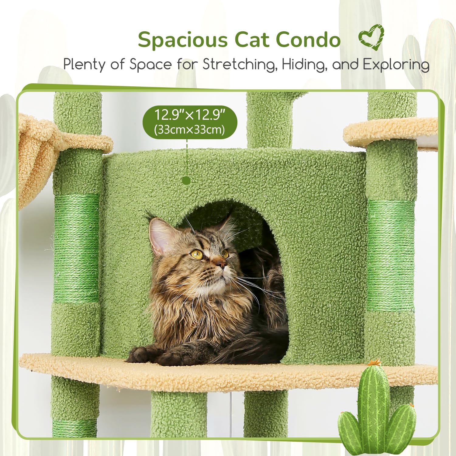 Globlazer cactus corner cat tree sisal posts help protect furniture by satisfying scratching instincts.