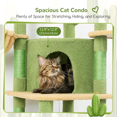 Globlazer cactus corner cat tree sisal posts help protect furniture by satisfying scratching instincts.