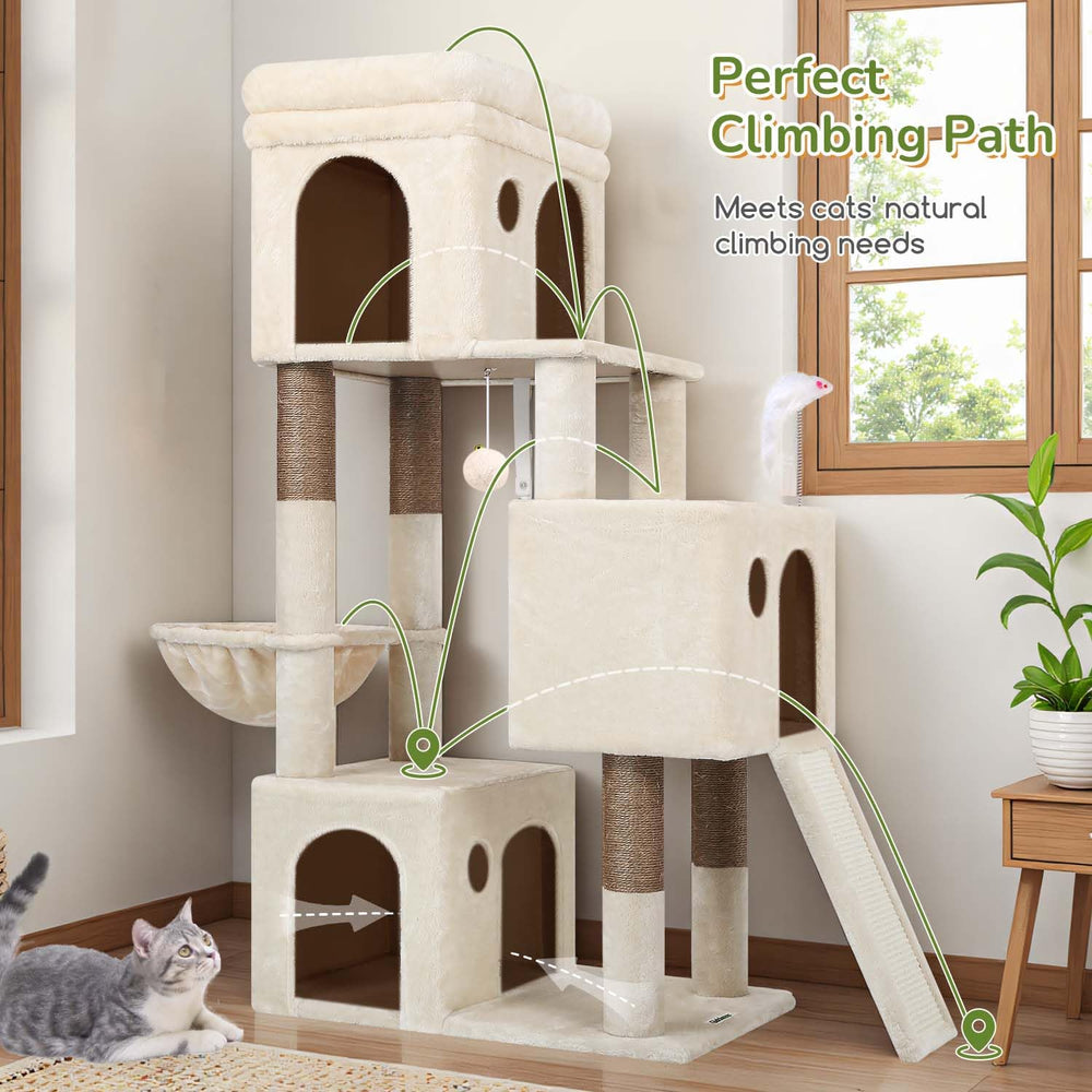 Globlazer cat tower assembly is quick with labeled parts and simple instructions.