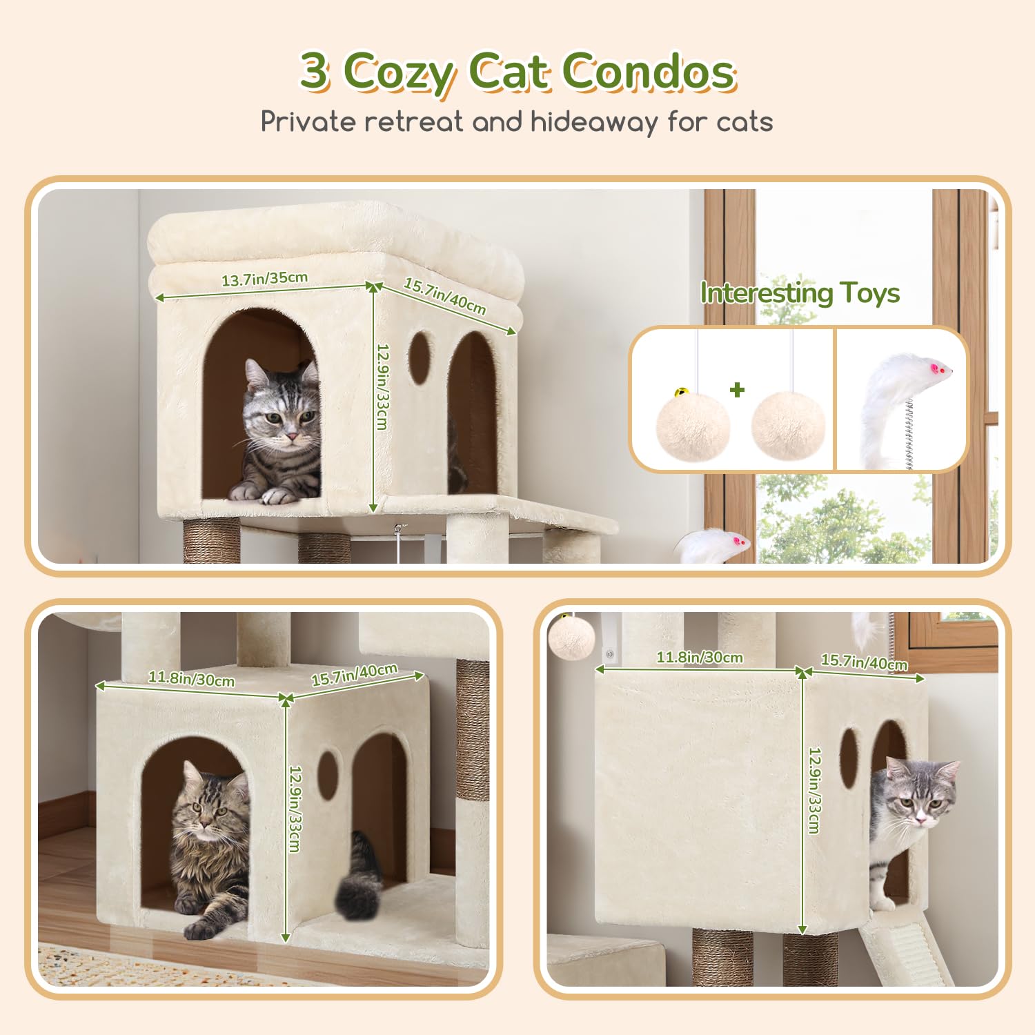 Globlazer cat tower basket bed ideales for cozy naps in soft fabric.