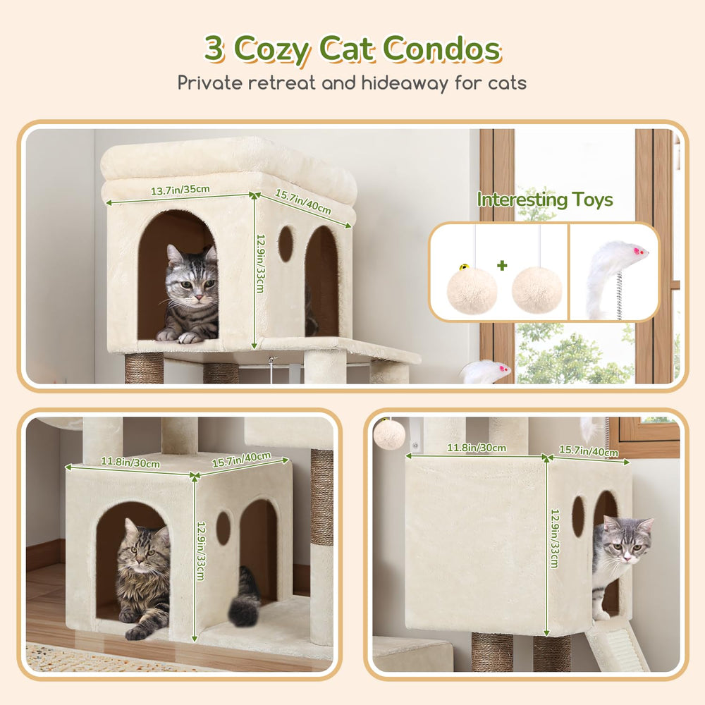 Globlazer cat tower basket bed ideales for cozy naps in soft fabric.