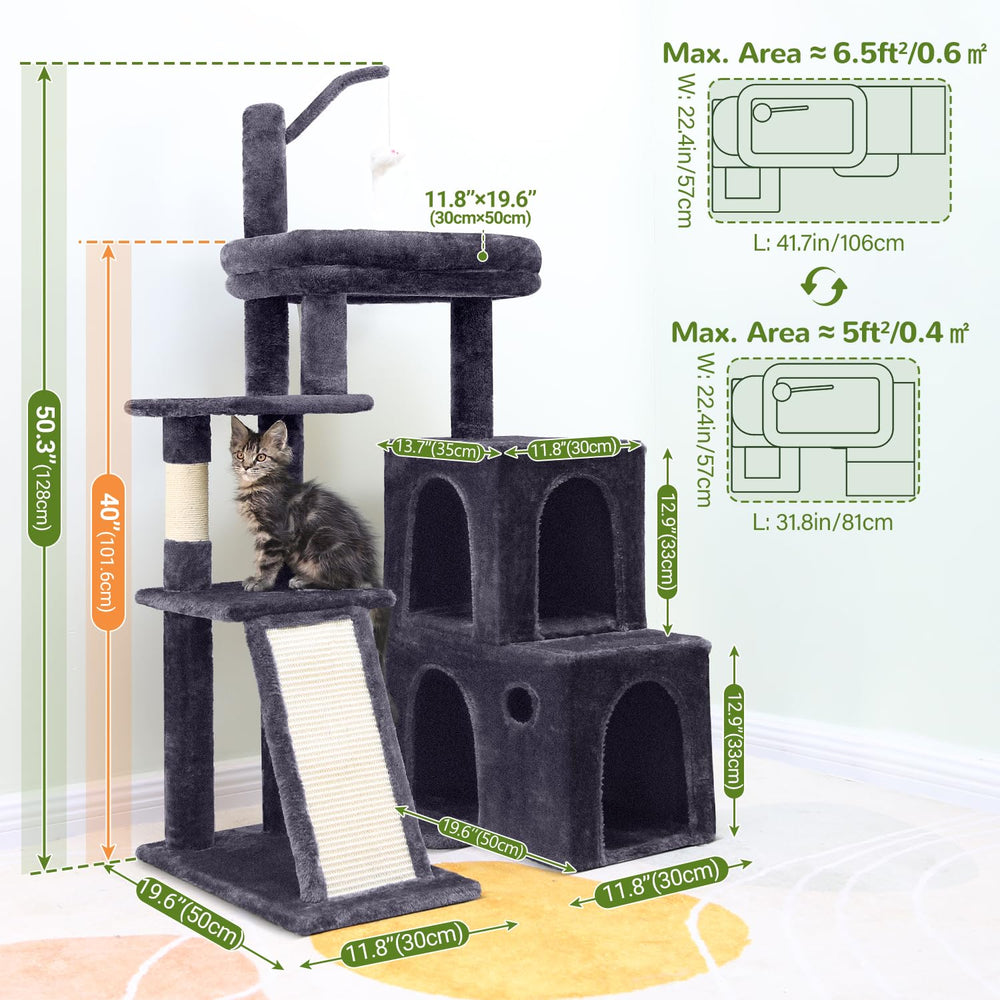 Globlazer cat tower easy assembly helps you set up quickly.